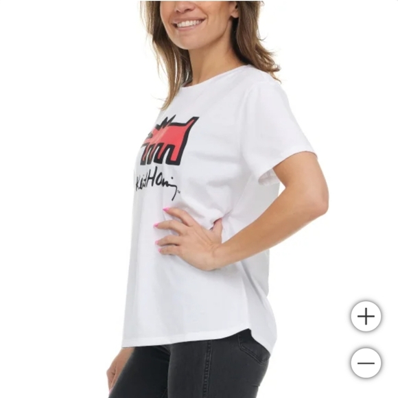 NWT Keith Haring Women's Tee White M L - Picture 2 of 5